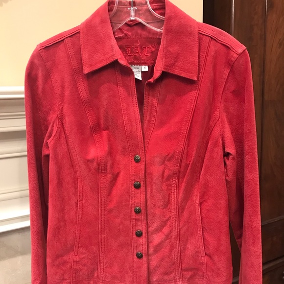 LAL Suede/Leather Red/Rust Jacket - Picture 6 of 14
